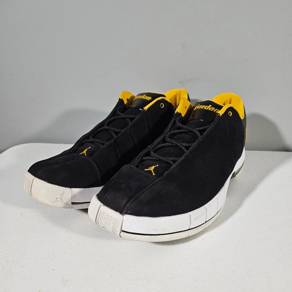 Jordan TE 2 Low Mens Size 14 Black University Gold Basketball Shoes AO1696-007